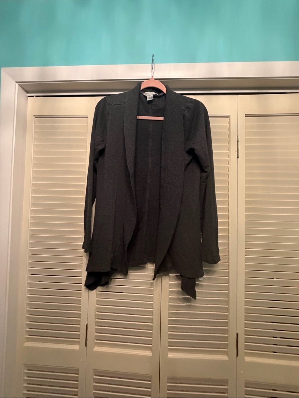 Liz Claiborne Weekend Black Open Front Cardigan